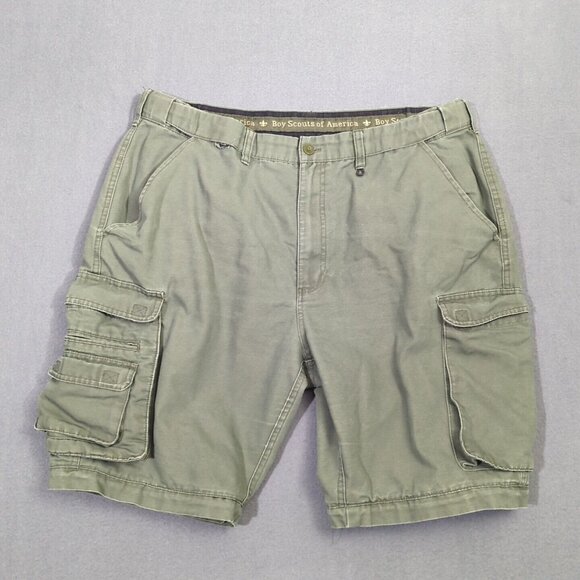 Boy Scouts Of America Shorts Men's 38 Green Cargo Convertible Pants Uppers Only - Picture 1 of 10